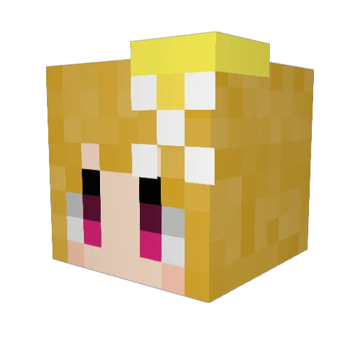 zz9389 Minecraft avatar head, 3D render