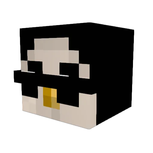 zzDani Minecraft avatar head, 3D render