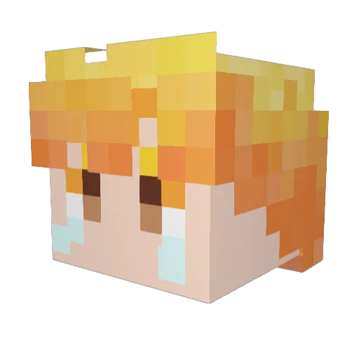 zzNishan Minecraft avatar head, 3D render