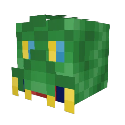 zzPapi Minecraft avatar head, 3D render