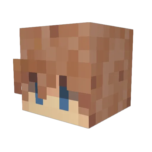 zzSuffqcqte_ Minecraft avatar head, 3D render