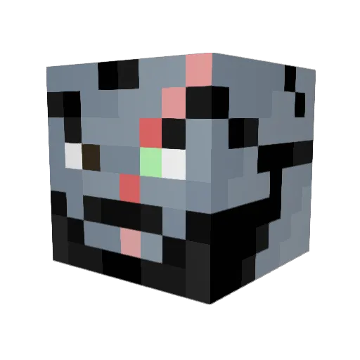 zza1 Minecraft avatar head, 3D render