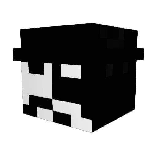 zza7f Minecraft avatar head, 3D render