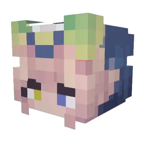 zzabcv Minecraft avatar head, 3D render