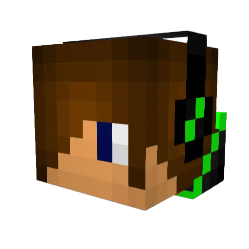 zzace00 Minecraft avatar head, 3D render