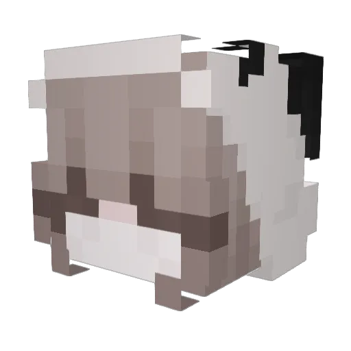 zzaii Minecraft avatar head, 3D render