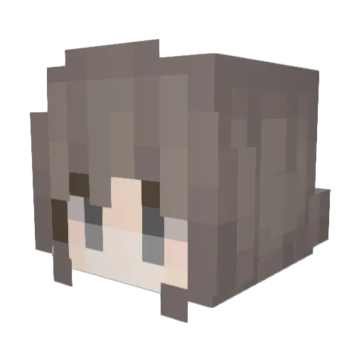 zzako Minecraft avatar head, 3D render