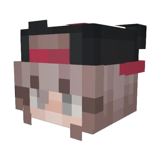 zzeLKK Minecraft avatar head, 3D render