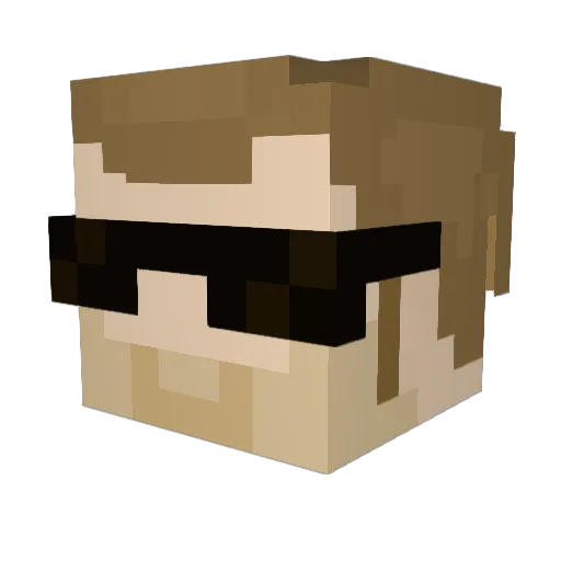zzeija Minecraft avatar head, 3D render