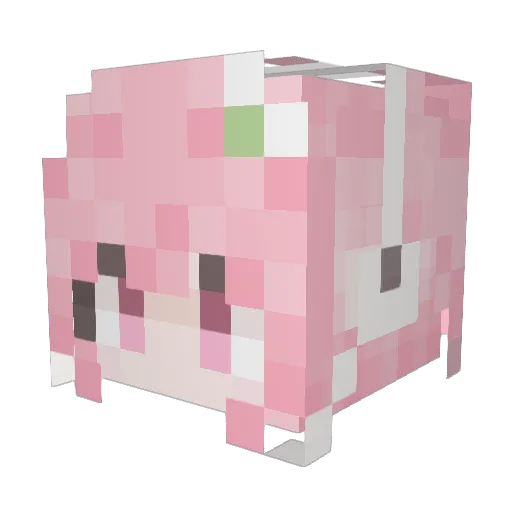 zzffxs Minecraft avatar head, 3D render