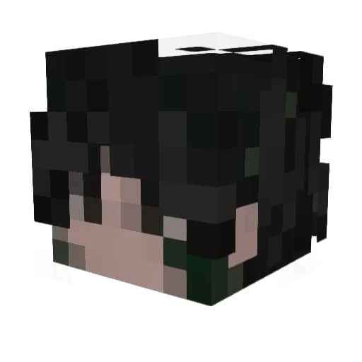 zzip Minecraft avatar head, 3D render