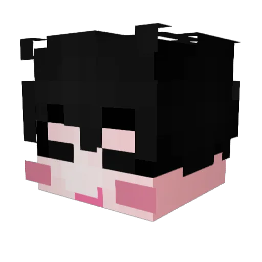 zziro_ Minecraft avatar head, 3D render