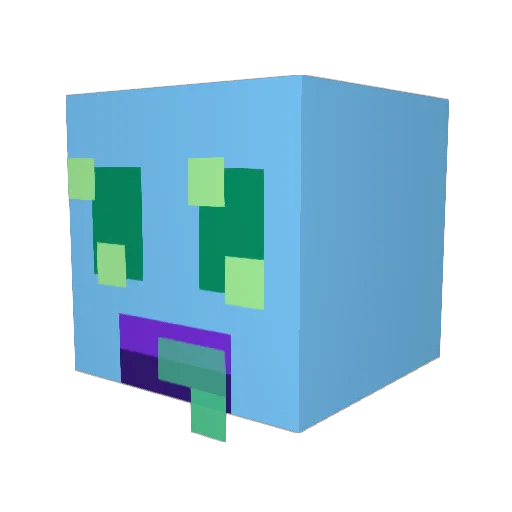 zzmecools Minecraft avatar head, 3D render