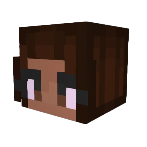 zzmoto Minecraft avatar head, 3D render