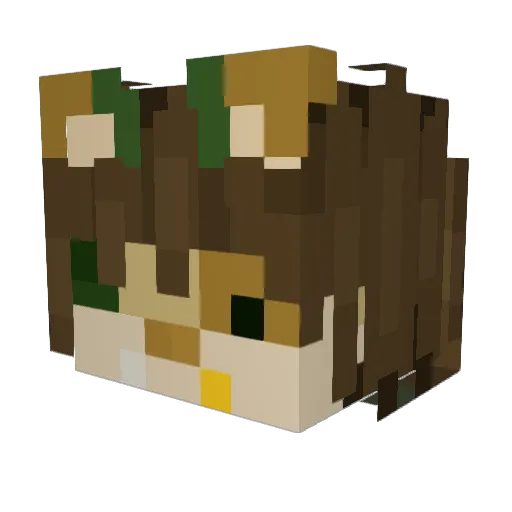zzombiepup Minecraft avatar head, 3D render