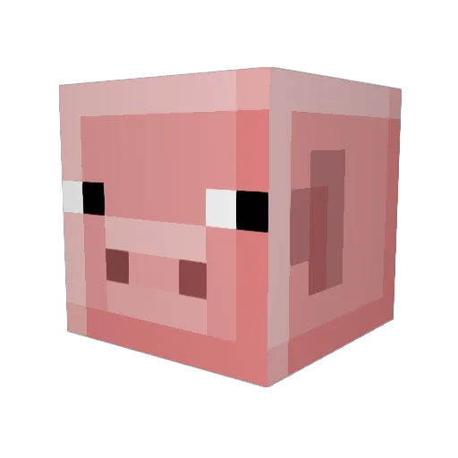 zzonduc Minecraft avatar head, 3D render
