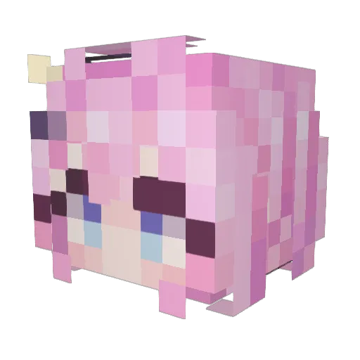 zzooe Minecraft avatar head, 3D render