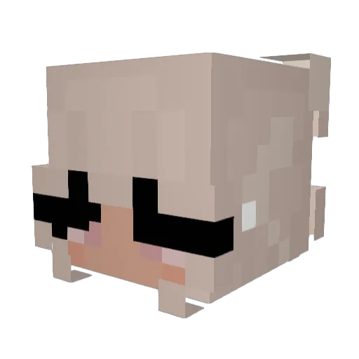 zzoye Minecraft avatar head, 3D render