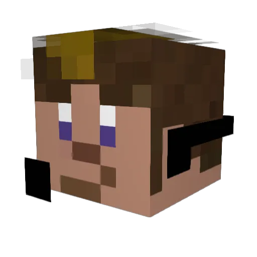 zzq Minecraft avatar head, 3D render