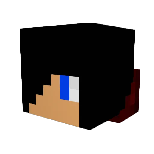 zzryry Minecraft avatar head, 3D render