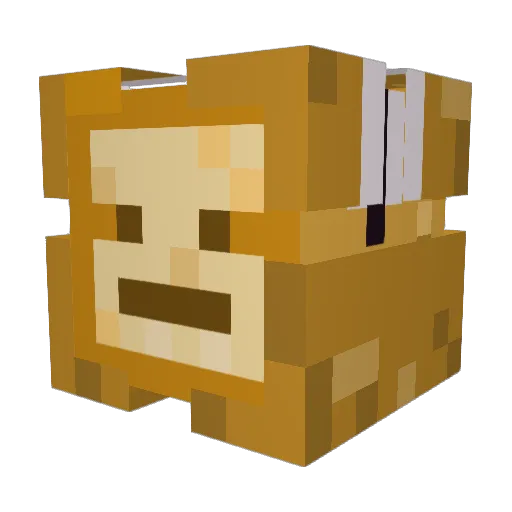 zzunexx Minecraft avatar head, 3D render
