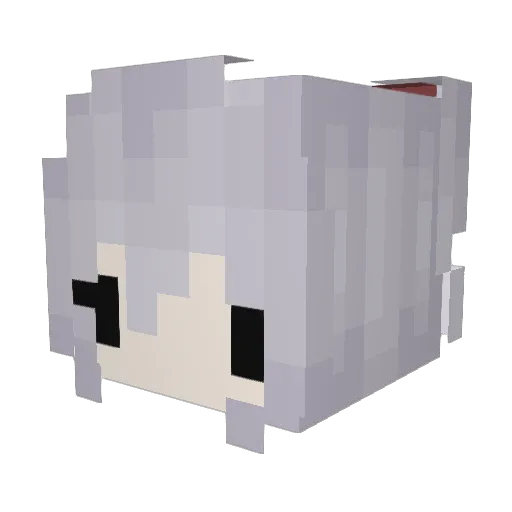 zzvk Minecraft avatar head, 3D render