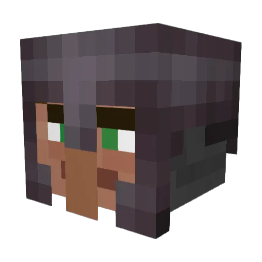 zzwweeii Minecraft avatar head, 3D render