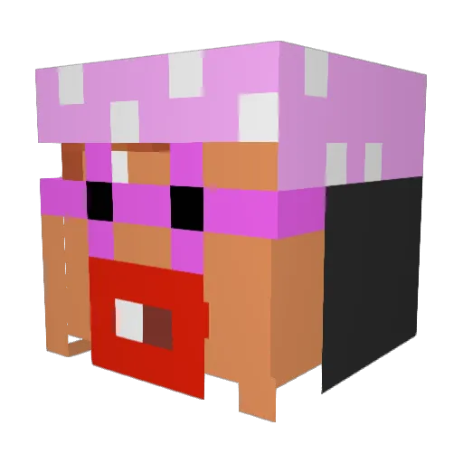 zzxgp_RvvDs Minecraft avatar head, 3D render