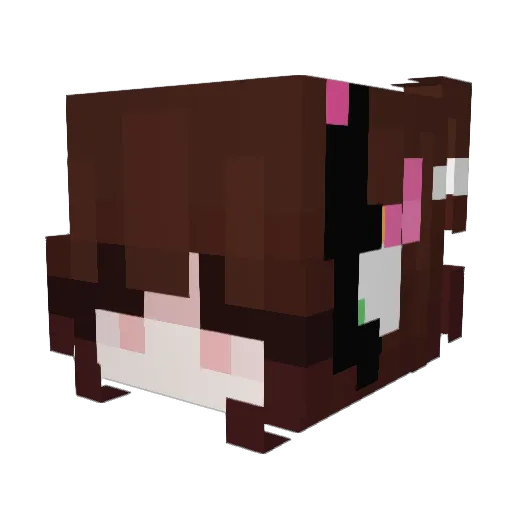 zzymymm Minecraft avatar head, 3D render