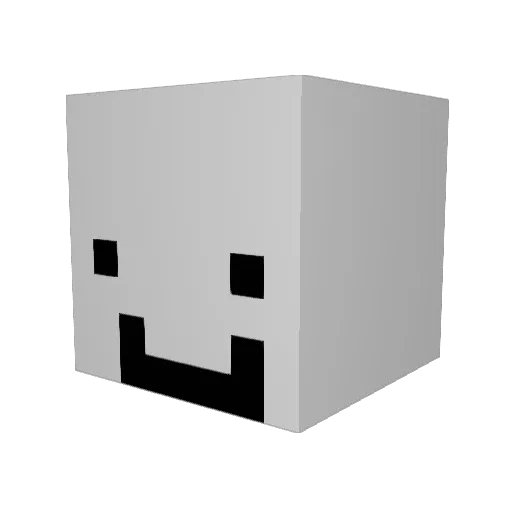 zzyy Minecraft avatar head, 3D render