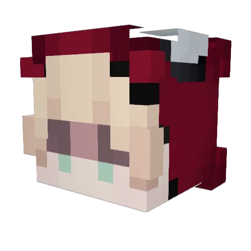 zzzPlayMaker Minecraft avatar head, 3D render