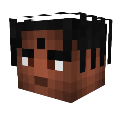 zzzain Minecraft avatar head, 3D render