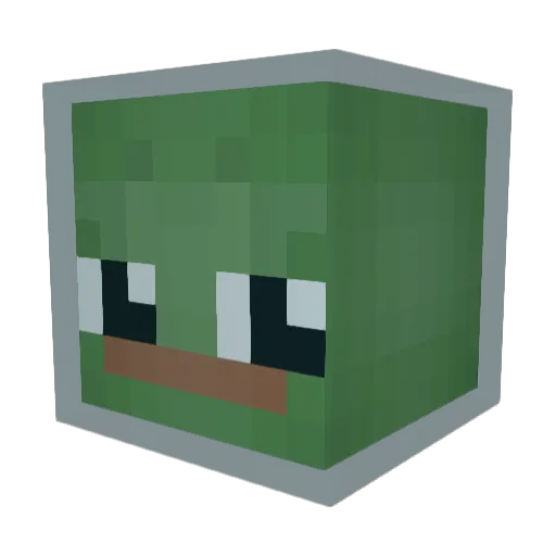 zzzfroge Minecraft avatar head, 3D render