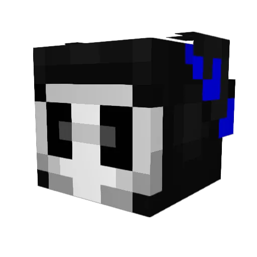 zzzz_que Minecraft avatar head, 3D render