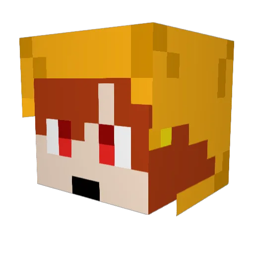 zzzzz1026 Minecraft avatar head, 3D render