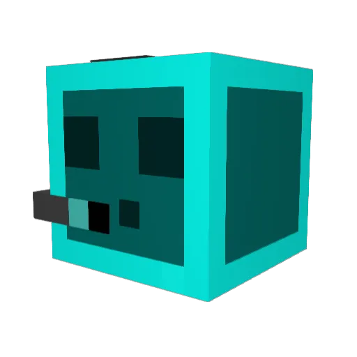 zzzzzzh Minecraft avatar head, 3D render