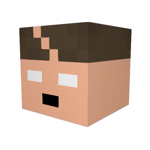 zzzzzzzz Minecraft avatar head, 3D render